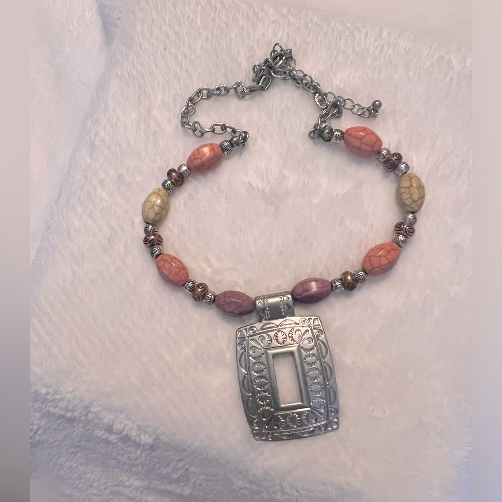 Natural Stone Multi Color Southwestern Necklace